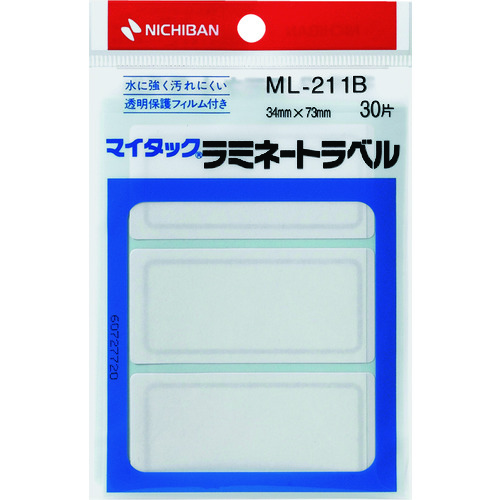 トラスコ中山 ニチバン マイタックラミネートラベルML211B 136-1902  (ご注文単位1個) 【直送品】