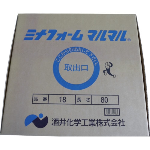トラスコ中山 ミナ 弾性シーラントバックアップ材 ミナフォームマルマル #18 18mmφ×80m（ご注文単位1箱）【直送品】