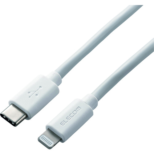 トラスコ中山 エレコム USB－C to Lightningケーブル（やわらか） 205-1779  (ご注文単位1本) 【直送品】