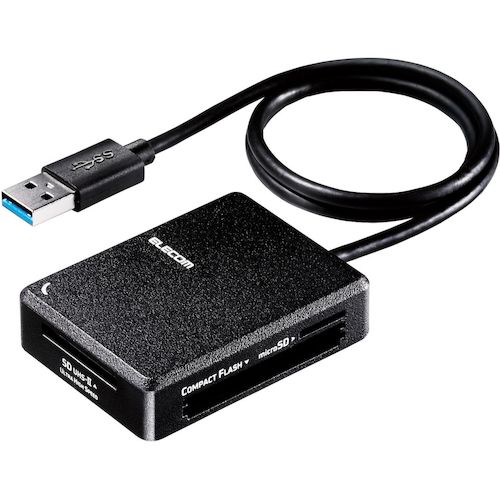 トラスコ中山 エレコム メモリリーダライタ 超高速タイプ USB3.0 ケーブル50cm SD＋microSD＋MS＋CF対応 426-4128  (ご注文単位1個) 【直送品】