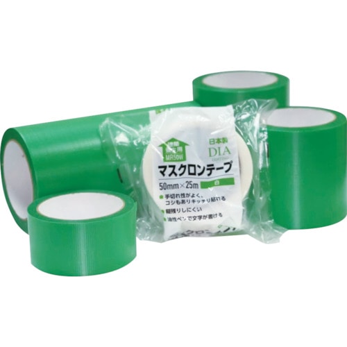 トラスコ中山 ホリコー マスクロンテープ 緑 50mm×25m（ご注文単位1巻）【直送品】