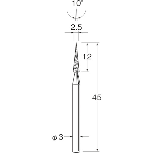 トラスコ中山 リューター 軸付電着ボラゾン砥石N1625（ご注文単位1袋）【直送品】