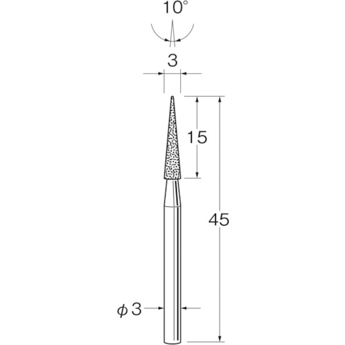 トラスコ中山 リューター 軸付電着ボラゾン砥石N1630（ご注文単位1袋）【直送品】