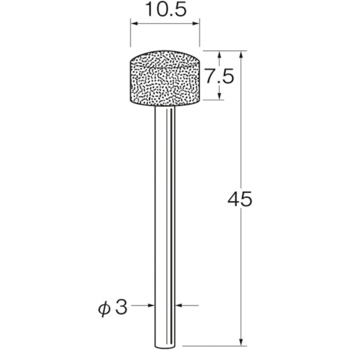 トラスコ中山 リューター 軸付電着ボラゾン砥石N1910（ご注文単位1袋）【直送品】