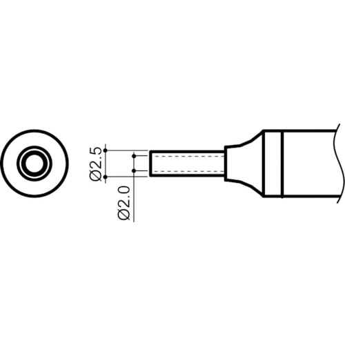 トラスコ中山 白光 ノズル 2mm（ご注文単位1個）【直送品】