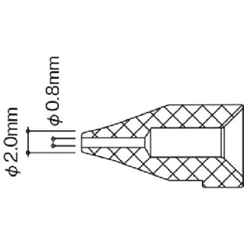 トラスコ中山 白光 ノズル/0.8mm S型（ご注文単位1本）【直送品】