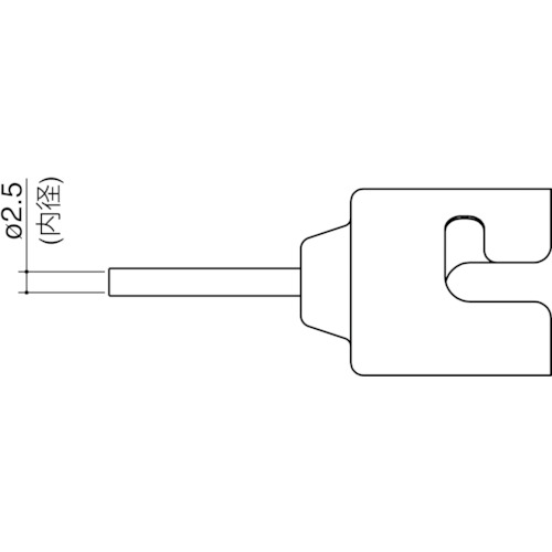 トラスコ中山 白光 ノズル シングル 2.5mm（ご注文単位1本）【直送品】