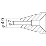 トラスコ中山 白光 ノズル/1.6mm（ご注文単位1本）【直送品】