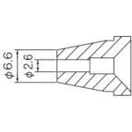 トラスコ中山 白光 ノズル/2.6mm（ご注文単位1本）【直送品】