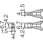 トラスコ中山 白光 ノズル/4.2×1.5mm（ご注文単位1本）【直送品】