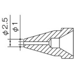 トラスコ中山 白光 ノズル 1.0mm　818-4553（ご注文単位1本）【直送品】