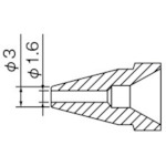 トラスコ中山 白光 ノズル 1.6mm　818-4555（ご注文単位1本）【直送品】