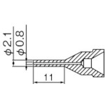 トラスコ中山 白光 ノズル 0.8mm ロング型（ご注文単位1本）【直送品】