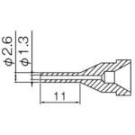 トラスコ中山 白光 ノズル 1.3mm ロング型（ご注文単位1本）【直送品】