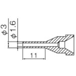 トラスコ中山 白光 ノズル 1.6mm ロング型（ご注文単位1本）【直送品】