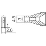 トラスコ中山 白光 ノズル 3X1mm（ご注文単位1本）【直送品】