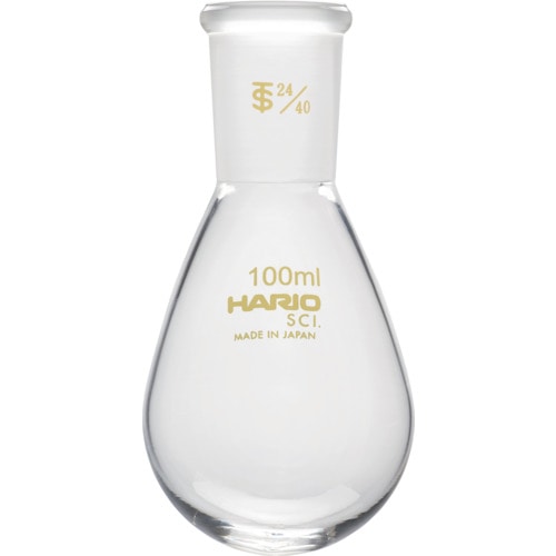 トラスコ中山 HARIO 共通摺合せなすフラスコ 100ml TS24/40（ご注文単位1個）【直送品】