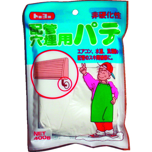 トラスコ中山 MATERAN 配管・穴埋め用パテ 白 400g (1個入)（ご注文単位1袋）【直送品】