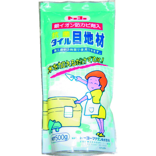 トラスコ中山 MATERAN S抗菌タイル目地材 白 0.5kg (1個入)（ご注文単位1袋）【直送品】