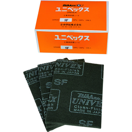 トラスコ中山 日本研紙 不織布研磨パッド ユニベックス 150x230 #1500相当（ご注文単位10枚）【直送品】