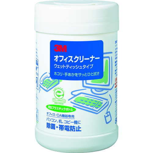トラスコ中山 3M スコッチ オフィスクリーナー(ウェットティッシュタイプ)80枚入り（ご注文単位1個）【直送品】