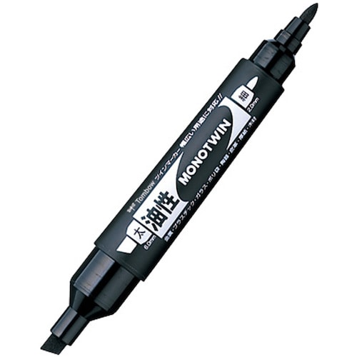 トラスコ中山 Tombow 油性マーカー モノツインE 黒 219-6669  (ご注文単位1本) 【直送品】