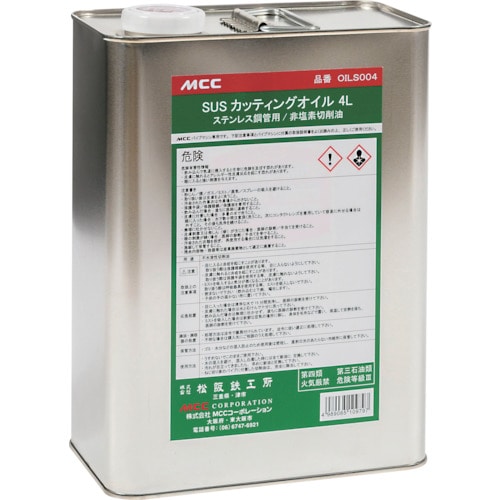 トラスコ中山 MCC SUSカッティングオイル4L（ご注文単位1缶）【直送品】