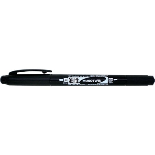 トラスコ中山 Tombow 油性サインペン モノツイン極細E 黒（ご注文単位1本）【直送品】