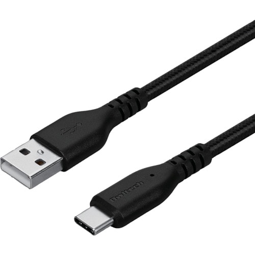 トラスコ中山 オウルテック 断線に強く柔らかい USB タイプA to Cケーブル 1m ブラック 611-0151  (ご注文単位1個) 【直送品】