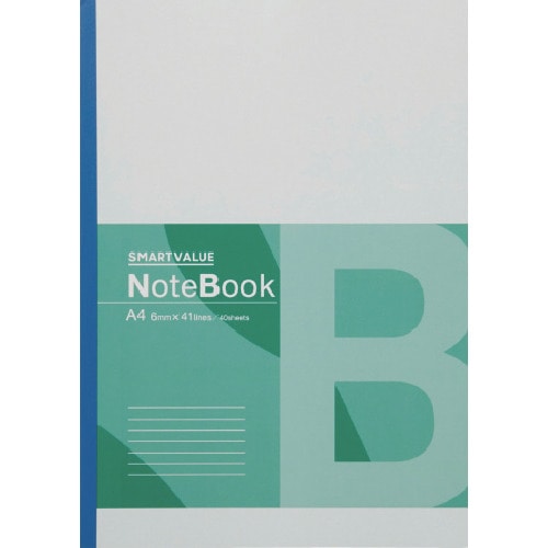 トラスコ中山 プラス 120353)再生紙ノート A4 B罫1冊 P068J（ご注文単位1冊）【直送品】