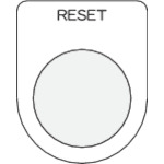 トラスコ中山 IM 押ボタン/セレクトスイッチ(メガネ銘板) RESET 黒 φ22.5 40×30×2mm（ご注文単位1枚）【直送品】