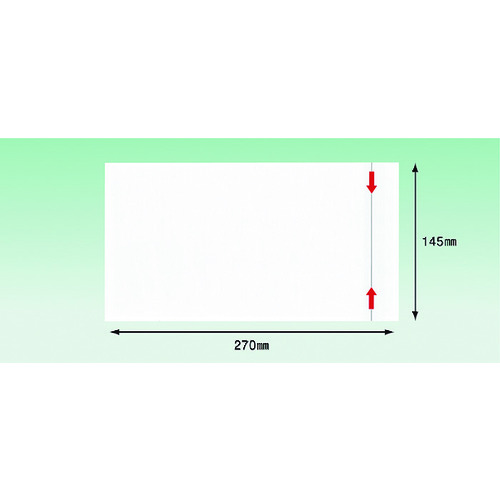 トラスコ中山 パピルス デリバリーパック ミシン目開封仕様（長3封筒サイズ用）145×270 100枚入 全面糊 405-4743  (ご注文単位1パック) 【直送品】