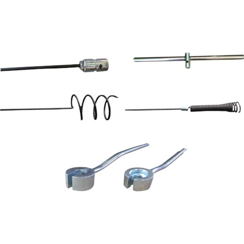 トラスコ中山 カンツール 排水管掃除機用交換先端ツール Bプラマーズ・コンパクト・セット（ご注文単位1セット）【直送品】