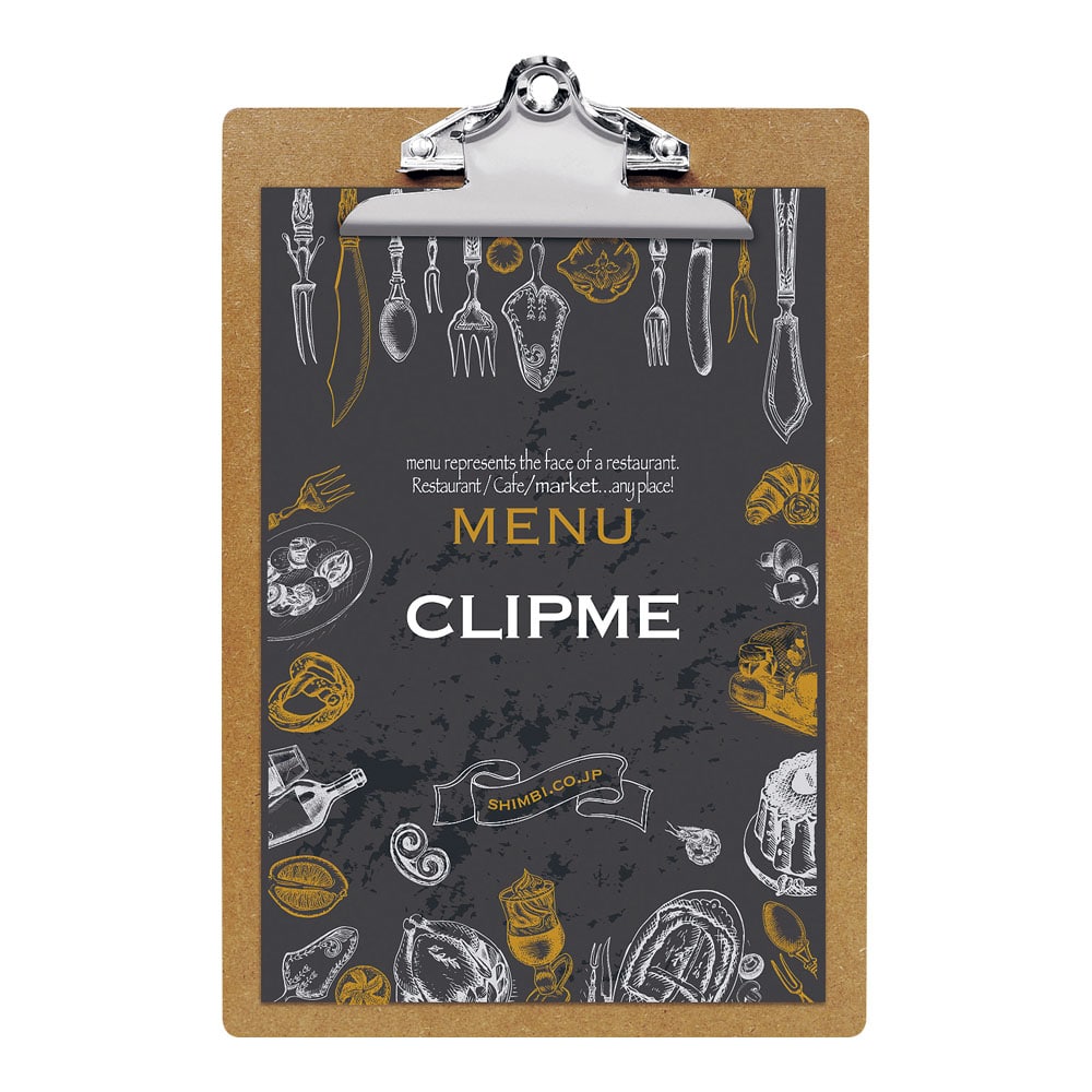 シンビ　クリップ型メニューボード CLIPME-1　茶 1袋（ご注文単位1袋）【直送品】