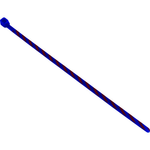 トラスコ中山 パンドウイット ストライプナイロン結束バンド 青/赤 (50本入)（ご注文単位1袋）【直送品】