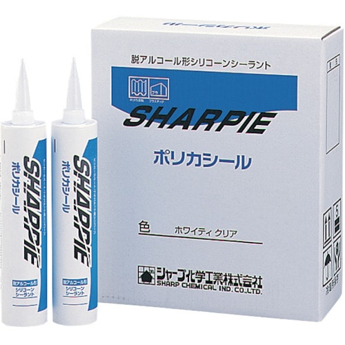 トラスコ中山 シャープ シーリング剤 シャーピー ポリカシール ホワイティクリア 330ml（ご注文単位1本）【直送品】