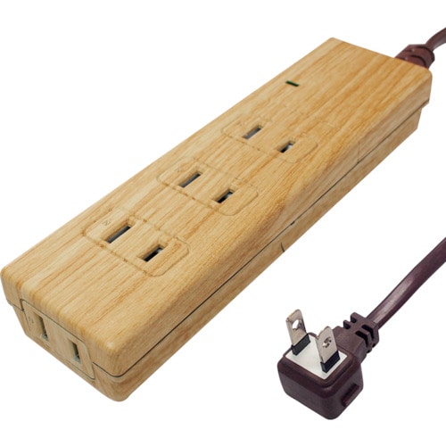 トラスコ中山 Fargo NATURAL WOOD TAP AC4個口 ベージュウッド（ご注文単位1個）【直送品】