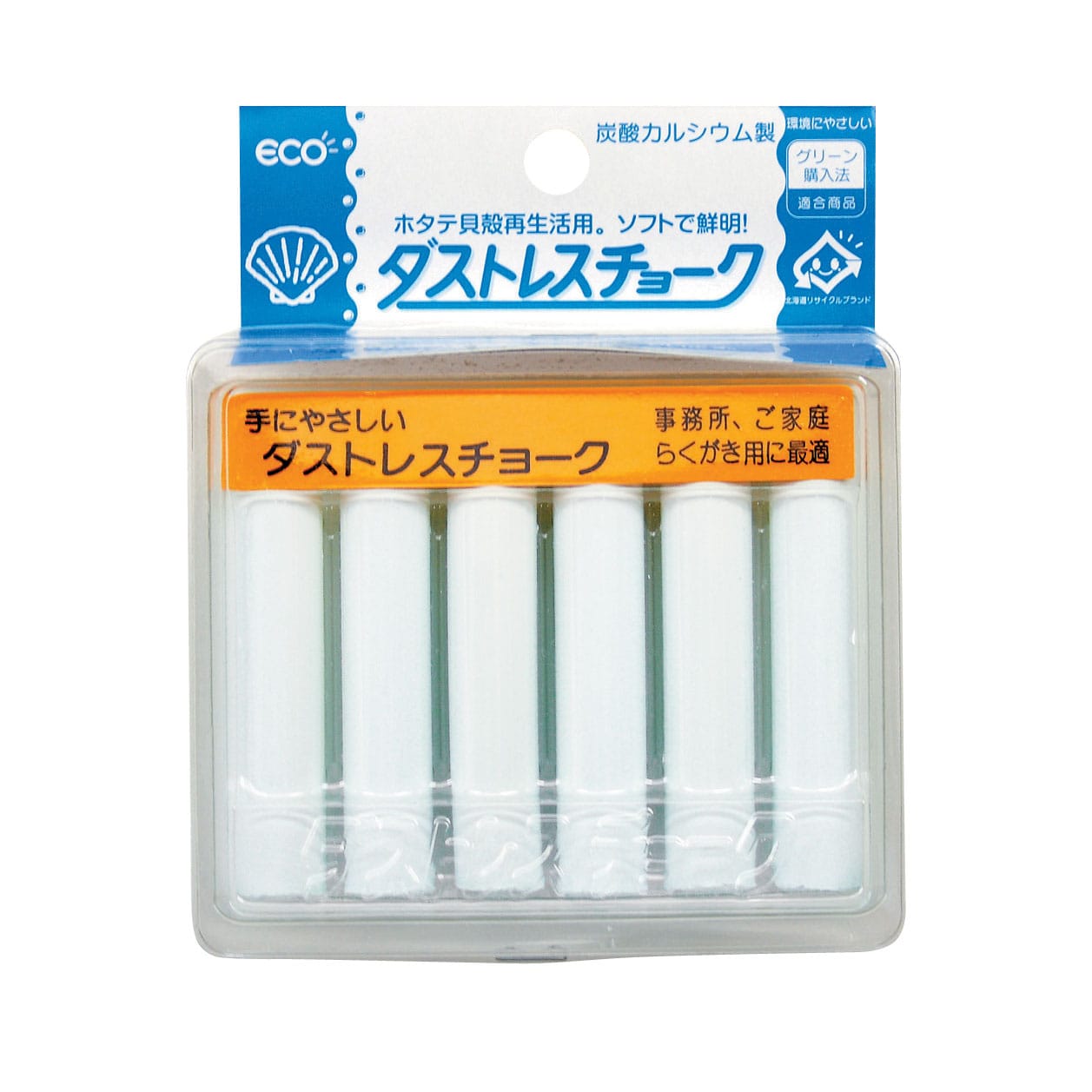 ダストレスチョーク（6本入） 白　DCC-6-W 1個（ご注文単位1個）【直送品】