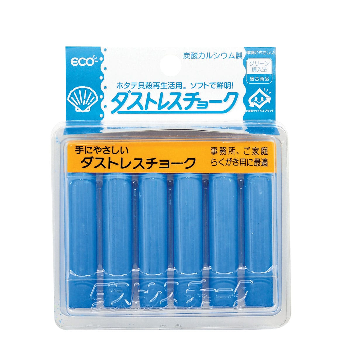 ダストレスチョーク（6本入） 青　DCC-6-BU 1個（ご注文単位1個）【直送品】