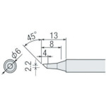 トラスコ中山 グット 替こて先2BC型PX2/PX3/SVS用（ご注文単位1個）【直送品】