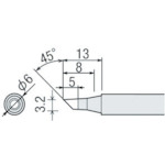 トラスコ中山 グット 替こて先5C型PX2/SVS用（ご注文単位1個）【直送品】