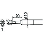 トラスコ中山 グット PX4用 替こて先 5D（ご注文単位1個）【直送品】