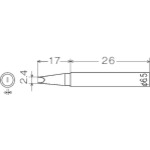 トラスコ中山 グット PX-601/601AS用交換こて先 2.4D（ご注文単位1個）【直送品】