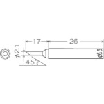 トラスコ中山 グット PX-601/601AS用交換こて先 2C（ご注文単位1個）【直送品】