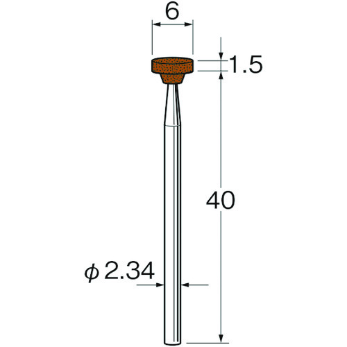 トラスコ中山 リューター 軸付シリコンゴム砥石外径（mm）：6粒度（＃）：320 128-2992  (ご注文単位1袋) 【直送品】