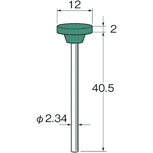トラスコ中山 リューター 軸付シリコンゴム砥石外径（mm）：12粒度（＃）：2500 128-2475  (ご注文単位1袋) 【直送品】