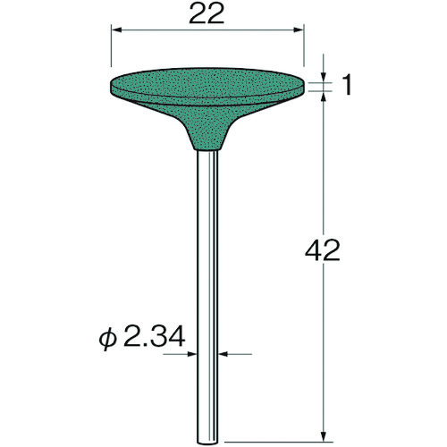 トラスコ中山 リューター 軸付シリコンゴム砥石外径（mm）：22粒度（＃）：2500 128-3208  (ご注文単位1袋) 【直送品】