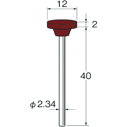 トラスコ中山 リューター 軸付シリコンゴム砥石外径（mm）：12粒度（＃）：320 128-3427  (ご注文単位1袋) 【直送品】