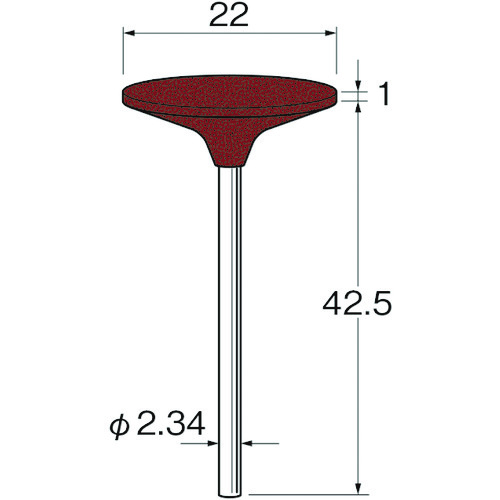 トラスコ中山 リューター 軸付シリコンゴム砥石外径(mm)：22粒度(#)：320（ご注文単位1袋）【直送品】