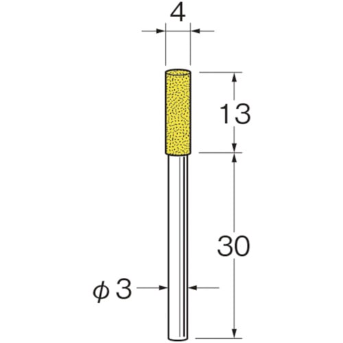 トラスコ中山 リューター 軸付セラミックゴム砥石(金属研磨用)外径(mm)：4粒度(#)：180（ご注文単位1袋）【直送品】